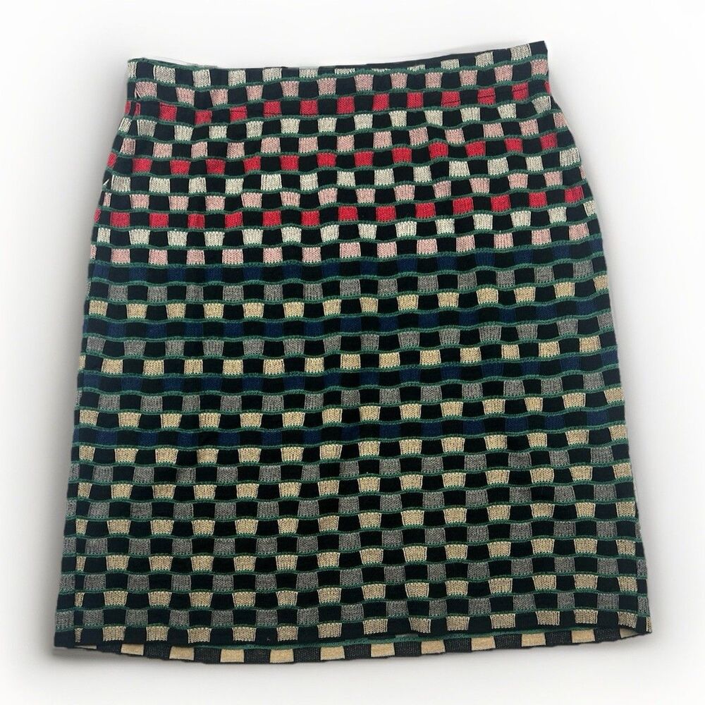 Anthropologie Aldomartins Textured‎ Knit Mini Skirt Size Medium Christmas Party